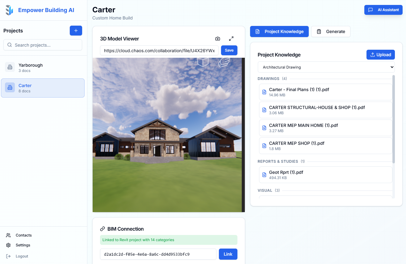 Empower Building AI Dashboard